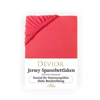 Простыня Devior Jersey 90х200см - 100х200см красная простыня 100% хлопок высота матраса до 22см резинка