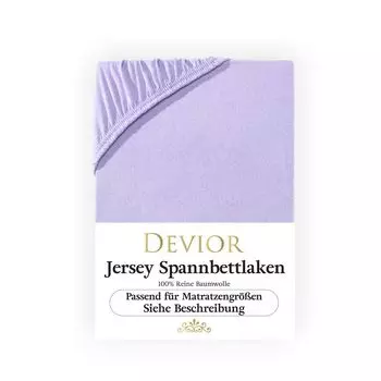 Простыня Devior трикотажная 90х200см - 100х200см сиреневая простыня 100% хлопок высота матраса до 22см эластичная
