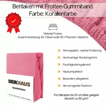 Простыня DH DEIN . HAUS, красный