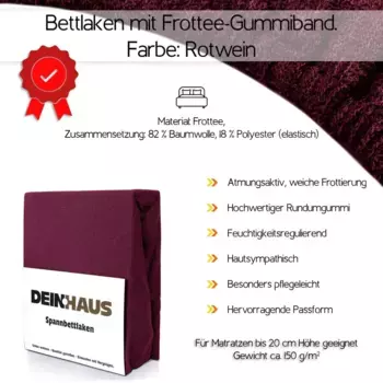 Простыня DH DEIN . HAUS, красный