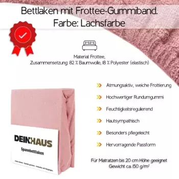 Простыня DH DEIN . HAUS, розовый