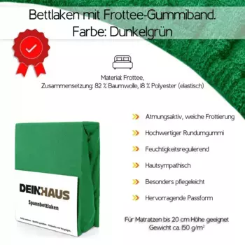 Простыня DH DEIN . HAUS, темно-зеленый