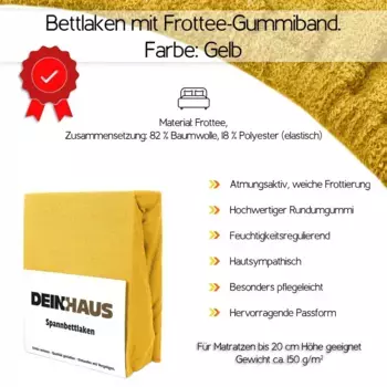 Простыня DH DEIN . HAUS, желтый