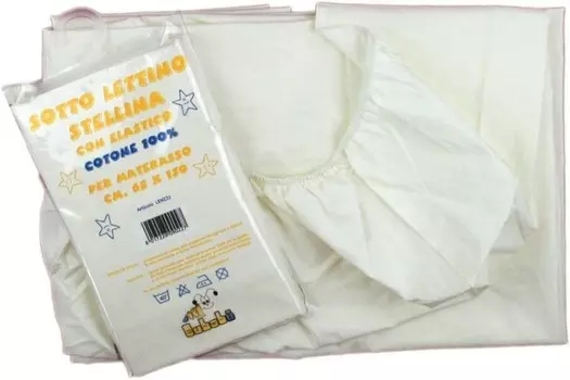 Простыня для детской кроватки Almatex Stellina With Corners In Pure Cotton, 30х70 см, кремовый