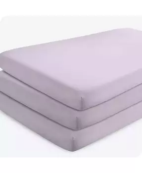 Простыня для кроватки из микрофибры, 3 шт Bare Home, фиолетовый