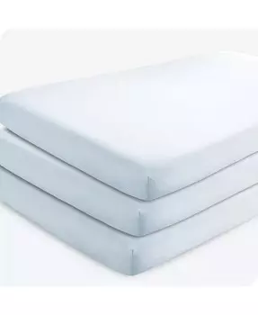 Простыня для кроватки из микрофибры, 3 шт Bare Home, синий