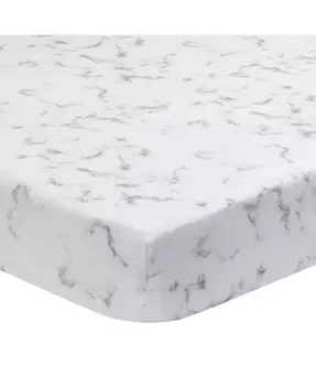 Простыня для кроватки Signature серого/белого мрамора из органического хлопка Lambs & Ivy, серый
