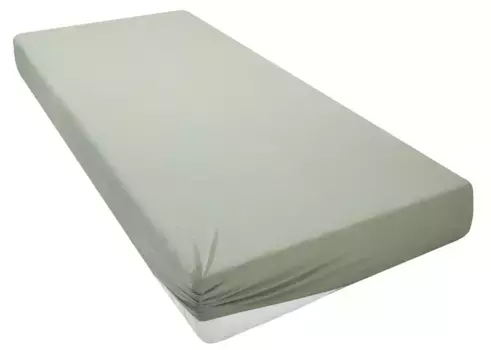 Простыня для моего дома "PHYSALIS", хлопок, матрасы высотой до 18 см, плоская простыня, натяжная простыня, простыня My home 140х200 см, 1 шт., цвет seegrn