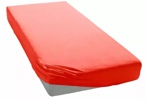 Простыня для моего дома "PHYSALIS", хлопок, матрасы высотой до 18 см, плоская простыня, натяжная простыня, простыня My home 180х200 см, 1 шт., цвет koralle