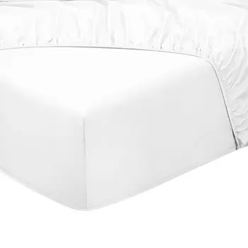 Простыня DoubleDry 140x200см - 100% хлопок - простыня - планка 28см - белый