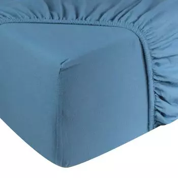 Простыня DoubleDry 90x200см - 100% фланель, хлопок - простыня - планка 28см - бирюзовый