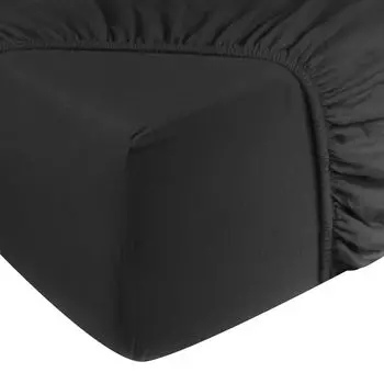 Простыня DoubleDry 90x200см - 100% хлопок - простыня на подгонке - сертификат OEKO-TEX - планка 30см - антрацит