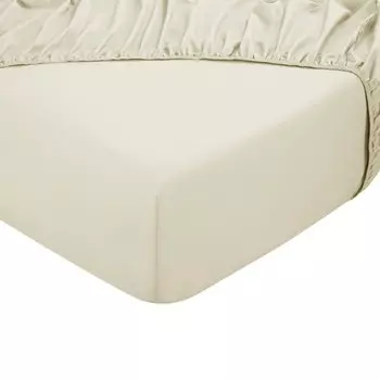 Простыня DoubleDry 90x200см - 100% хлопок - простыня - полоска 28см - кремовый