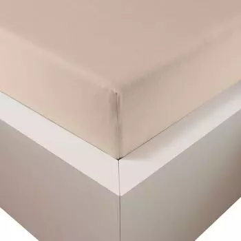 Простыня Dream Castle Premium Plus из благородного джерси 180-200 x 200-220 см галька 260 г/м, 47,5 % хлопок мако, 47,5 % лиоцелл, 5 % эластан Traumschloss