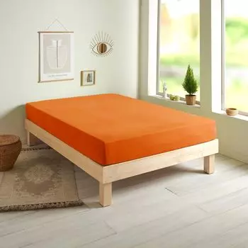 Простыня Dream Sleep Basic из одинарного джерси 140x200 - 160x200 см терра Traumschlaf
