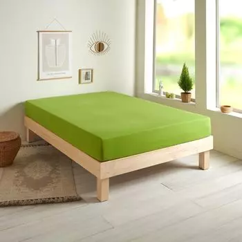 Простыня Dream Sleep Basic одинарного джерси 140x200 - 160x200 см яблочно-зеленая Traumschlaf
