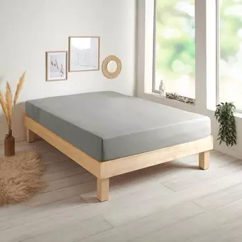 Простыня Dream Sleep Basic одинарного джерси 90x220 см - 100x220 см серая Traumschlaf