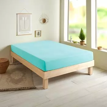 Простыня Dream Sleep Basic одиночная из джерси 90х200 - 100х200 см светло-голубая Traumschlaf