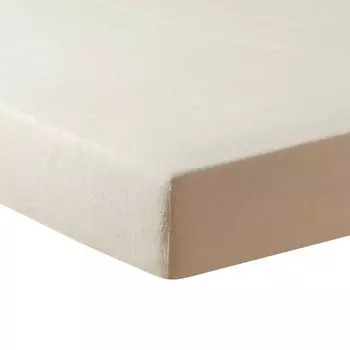 Простыня Dream Sleep махровая стрейч на подгонке 140x200 - 160x200 см натуральный Traumschlaf