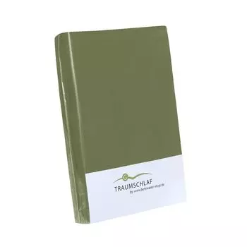 Простыня Dream Sleep приталенная из джерси с эластаном стрейч 180х200 - 200х220 см зеленая Traumschlaf