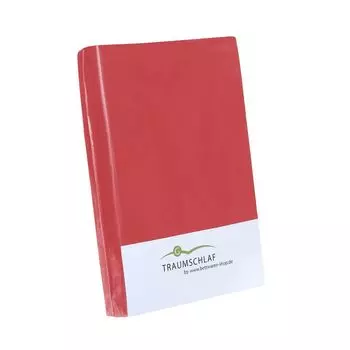 Простыня Dream Sleep приталенная из джерси с эластаном стрейч 180x200 - 200x220 см красная Traumschlaf