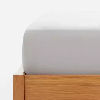 Простыня Essential Percale хлопок 180 ниток плоская лента 35 см El Corte Ingls, серый