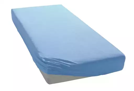 Простыня Estella "простыня из тонкого трикотажа", эластичная по всему периметру 140-160х200 см, 1 шт., светло-синий