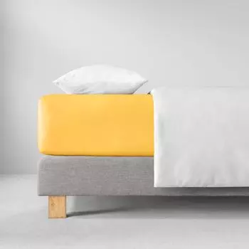 Простыня Estella трикотажная стрейч цвет солнца размер 200х200 см