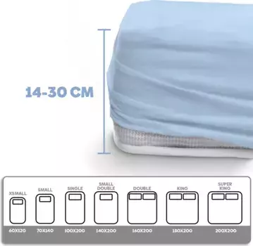 Простыня Eve Textile GmbH, голубой