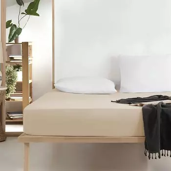 Простыня Evidea Soft King Size для двуспальной кровати - Бежевый - 260x280 см