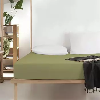 Простыня Evidea Soft King Size для двуспальной кровати - зеленая - 260x280 см