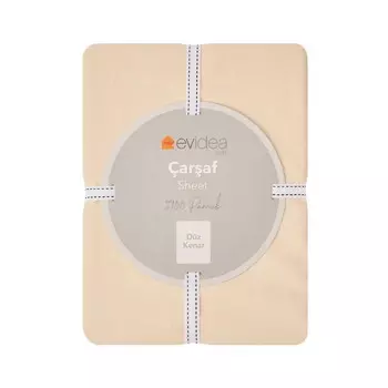 Простыня Evidea Soft одинарная с плоским краем - экрю - 180x240 см