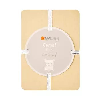 Простыня Evidea Soft одинарная - Светло-бежевый - 120x200 см
