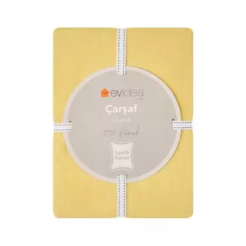 Простыня Evidea Soft одинарная - Желтый - 120x200 см