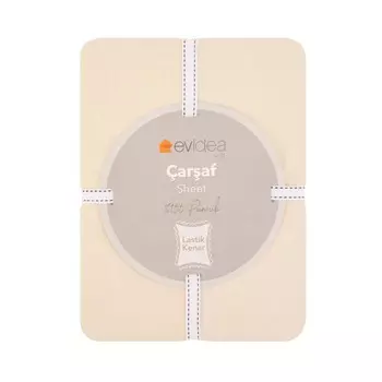 Простыня Evideoa Soft одинарная - экрю - 120x200 см Evidea