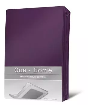 Простыня фиолетовая 180х200 см - Простыня из микрофибры 200х200 см One-Home, фиолетовый