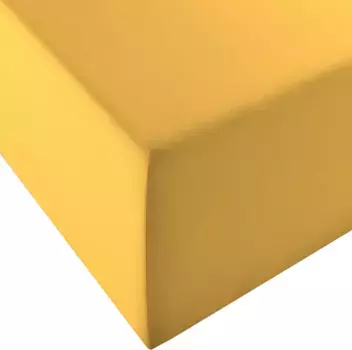 Простыня флересс "Comfort XL", трикотаж Мако, для матрасов высотой до 40 см, простыня плоская, простыня на подгонке Fleuresse 90-100х200-220 см, 1 шт., цвет sonne