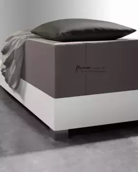 Простыня флересс "Comfort XL", трикотаж Мако, для матрасов высотой до 40 см, простыня плоская, простыня на подгонке Fleuresse 180-200х200-220 см, 1 шт., цвет espresso