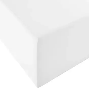 Простыня флересс "Comfort XL", трикотаж Мако, для матрасов высотой до 40 см, простыня плоская, простыня на подгонке Fleuresse 180-200х200-220 см, 1 шт., белый