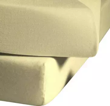 Простыня fleuresse "Ines высококачественный трикотаж из чистого хлопка", из хлопка, для матрасов высотой до 23 см, простынь плоская, простыня на подгонке 100х220 см, 1 шт., цвет vanille