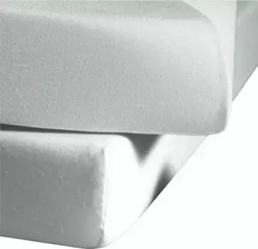 Простыня fleuresse "Ines высококачественный трикотаж из чистого хлопка", из хлопка, для матрасов высотой до 23 см, простынь плоская, простыня на подгонке 100х200 см, 1 шт., цвет silberfarben