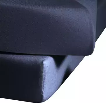 Простыня fleuresse "Ines высококачественный трикотаж из чистого хлопка", из хлопка, для матрасов высотой до 23 см, простынь плоская, простыня на подгонке 200х200 см, 1 шт., темно-синий