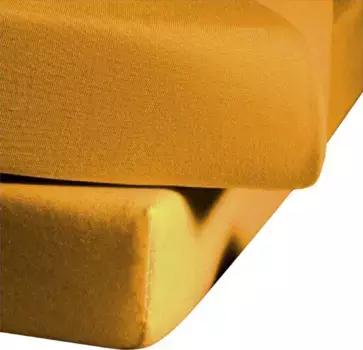 Простыня fleuresse "Ines высококачественный трикотаж из чистого хлопка", из хлопка, для матрасов высотой до 23 см, простынь плоская, простыня на подгонке 120х200 см, 1 шт., цвет sonne