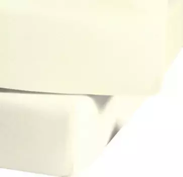 Простыня fleuresse "Ines высококачественный трикотаж из чистого хлопка", из хлопка, для матрасов высотой до 23 см, простынь плоская, простыня на подгонке 200х200 см, 1 шт., цвет creme