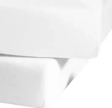 Простыня fleuresse "Ines высококачественный трикотаж из чистого хлопка", из хлопка, для матрасов высотой до 23 см, простынь плоская, простыня на подгонке 120х200 см, 1 шт., белый