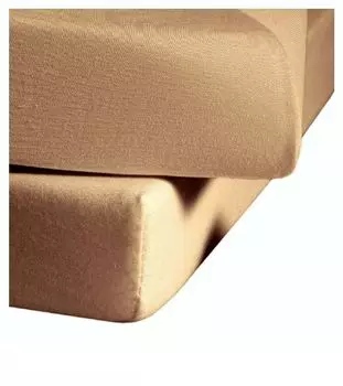 Простыня Fleuresse из тонкого джерси 180 x 200 см - 200 x 200 см эластан 4033 пудра