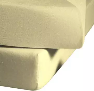 Простыня Fleuresse "Jenny C" из тонкониточного трикотажа Mako, для матрасов высотой до 18 см 180-200х200 см, 1 шт., цвет vanille