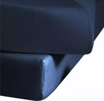 Простыня Fleuresse "Jenny C" из тонкониточного трикотажа Mako, для матрасов высотой до 18 см 140-160х200 см, 1 шт., цвет nachtblau