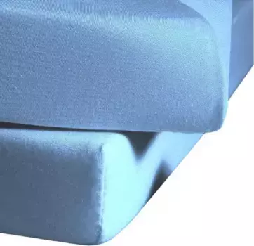 Простыня Fleuresse "Jenny C" из тонкониточного трикотажа Mako, для матрасов высотой до 18 см 90-100х190-200 см, 1 шт., цвет mittelblau