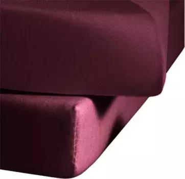 Простыня Fleuresse "Jenny C" из тонкониточного трикотажа Mako, для матрасов высотой до 18 см 90-100х190-200 см, 1 шт., цвет pflaume